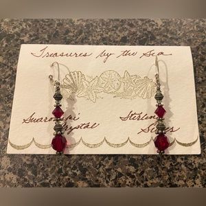 Hand made Sterling Silver and Swarovski Crystal Earrings.